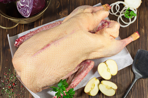 pasture-raised raw goose