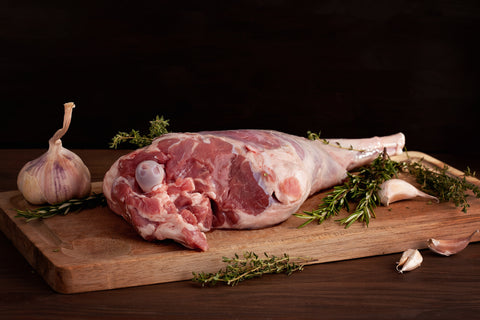 100 percent grass fed lamb leg joint on the bone